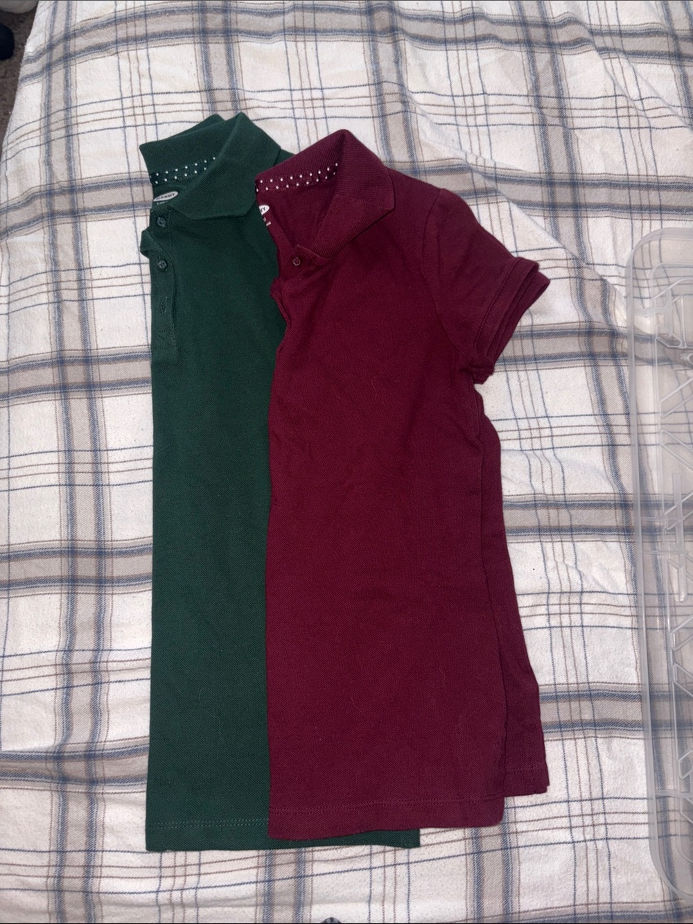 Old Navy Kids Polo Duo in Green and Burgundy